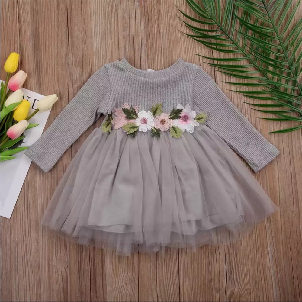 Baby girl Flower Autumn Winter Knitted Cute Dresse